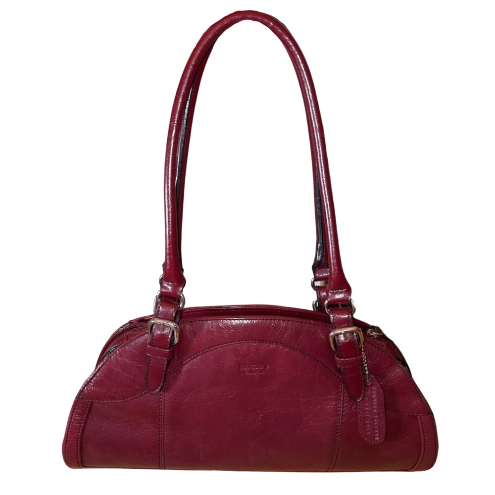 Tuscan’s Collection Cherry Red Leather Hand Bag